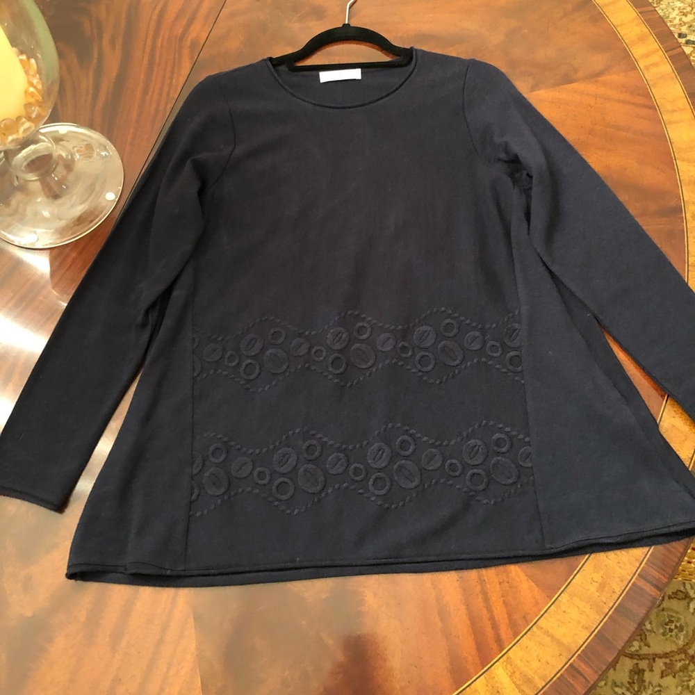 Beautiful wool top with embroidered detail